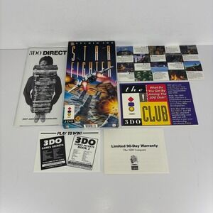 Star Fighter Panasonic 3DO EMPTY Long Box with Manual - NO GAME